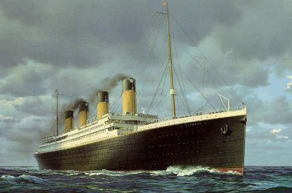 Ken Marschall's awesome painting of the Titanic in her full majesty